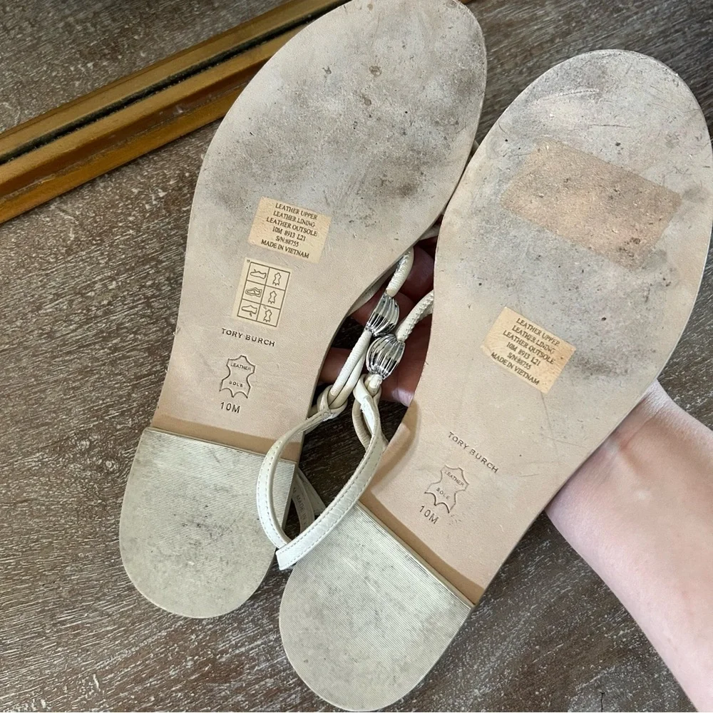 Tory Burch Capri Strappy Beaded Slingback Sandals